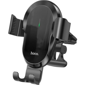 HOCO CA105, držiak s bezdrôtovým nabíjaním 15W čierny