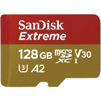 SanDisk Extreme microSDXC 128GB 190/90 MB/s UHS-I U3 + adaptér