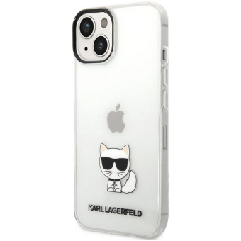Kryt na Apple iPhone 14 Plus Karl Lagerfeld Choupette Logo KLHCP14MCTTR Transparentné
