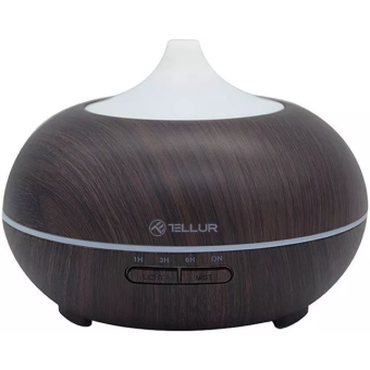 Inteligentný zvlhčovač vzduchu a aroma difuzér Tellur WiFi Smart, 300 ml, LED, tmavo hnedý
