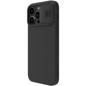Silikónové puzdro na Apple iPhone 14 Pro Nillkin CamShield Silky čierne