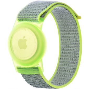Detský náramok na Apple AirTag Tech-protect Nylon limetková