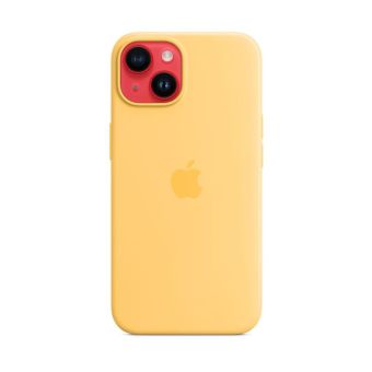 Silikónové puzdro Apple na Apple iPhone 14 MPT23ZM/A Silicone Case with MagSafe Sunglow