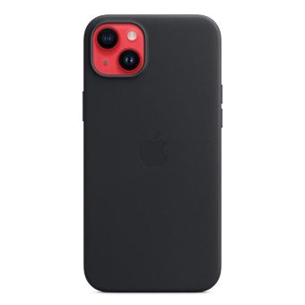Kožené puzdro Apple na Apple iPhone 14 Plus MPP93ZM/A Leather Case with MagSafe Midnight