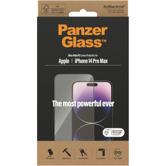 Tvrdené sklo na Apple iPhone 14 Pro Max PanzerGlass UWF AB čierne