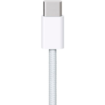 Kábel Apple Woven MQKJ32M/A, USB-C na USB-C 1m, biely (Blister)