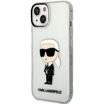 Plastové puzdro Karl Lagerfeld na Apple iPhone 14 Pro Max KLHCP14XHNIKTCT Translucent Ikonik NFT transparentné