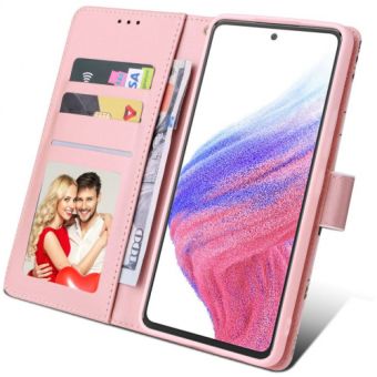Diárové puzdro na Samsung Galaxy A53 5G A536 Tech-protect Wallet kvety - fialové