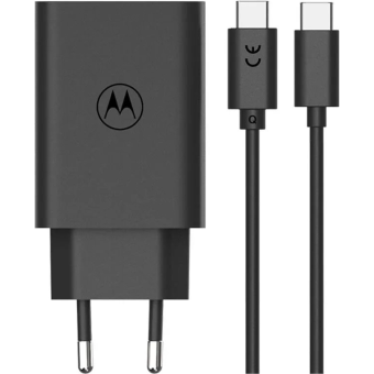 Motorola TurboPower 68W GaN, 6.5A + USB-C kábel, čierna (Blister)