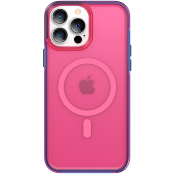 Silikónové puzdro na Apple iPhone 13 Kingxbar PQY Fluorescence MagSafe červené