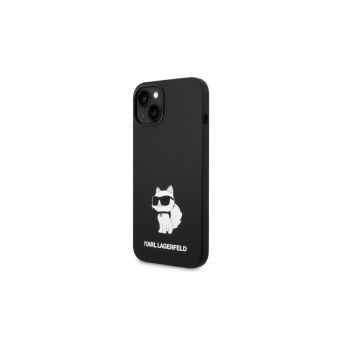 Silikónové puzdro Karl Lagerfeld na Apple iPhone 14 Plus KLHMP14MSNCHBCK Magsafe Silicone NFT Choupette čierne