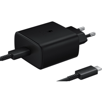 Rýchlonabíjačka Samsung Super Fast Charging USB-C 45W EP-TA845EBE + USB-C kábel EP-DW767JBE čierna (Bulk)