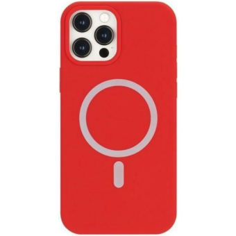 Silikónové puzdro na Apple iPhone 14 Plus Mercury MagSafe Silicone červené