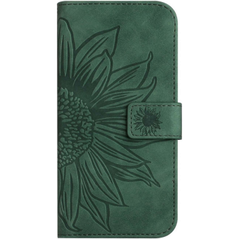 Diárové puzdro na TCL 30 SE/305/306 Skin Feel Sun Flower zelené