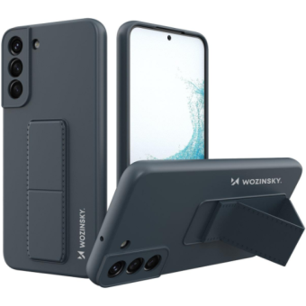 Silikónové puzdro na Samsung Galaxy S22 5G S901 Wozinsky Kickstand modré