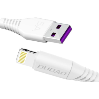 Kábel Dudao L2L USB na Lightning 5A 2m, biely