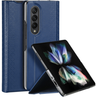 Diárové puzdro na Samsung Galaxy Z Fold3 5G F926 Dux Ducis Bril modré