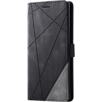 Diárové puzdro na Samsung Galaxy Note 10+ N975 Skin Feel Splicing čierne