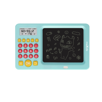 Maxlife MXWB-01, kids writing board with calculator, modrá