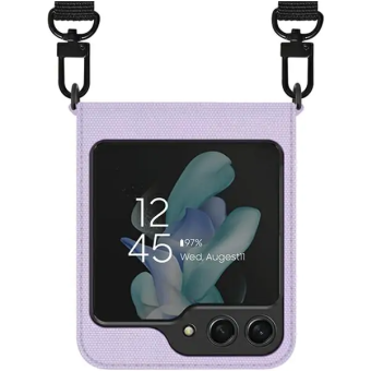 Diárové puzdro na Samsung Galaxy Z Flip5 5G F731 Araree Canvas Diary purple