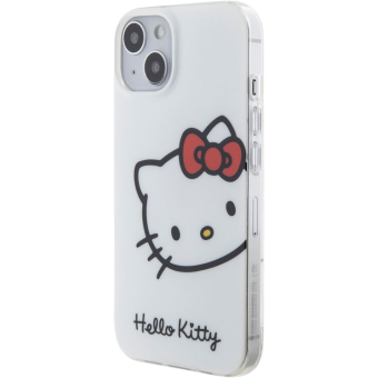 Plastové puzdro Hello Kitty na Apple iPhone 13 HKHCP13MHCKHST IML Head Logo biele