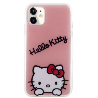 Plastové puzdro Hello Kitty na Apple iPhone 11 HKHCN61HKDSP IML Daydreaming Logo ružové