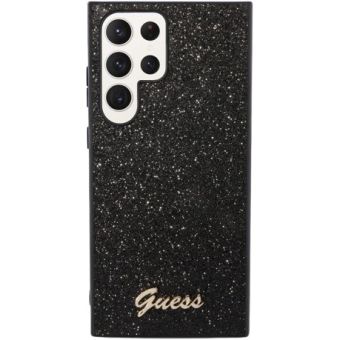 Guess PC/TPU Glitter Flakes Metal Logo Samsung Galaxy S24 Ultra 5G S928 GUHCS24LHGGSHK Black