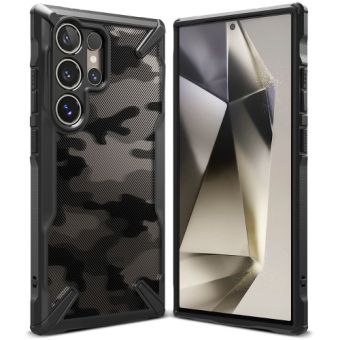 Odolné puzdro na Samsung Galaxy S24 Ultra 5G S928 Ringke Fusion-X Camouflage čierne