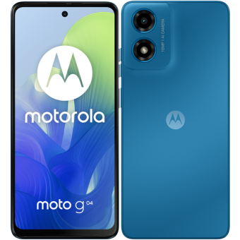 Motorola Moto G04, 4/64 GB, Dual SIM, Satin Blue - SK distribúcia