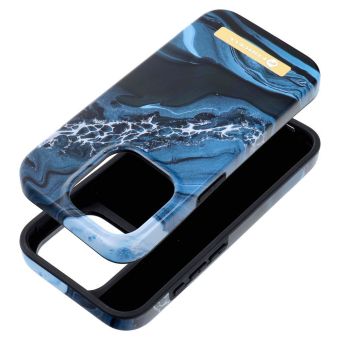 Plastové puzdro na Apple iPhone 15 Plus Forcell F-Protect Mirage MagSafe ocean marble