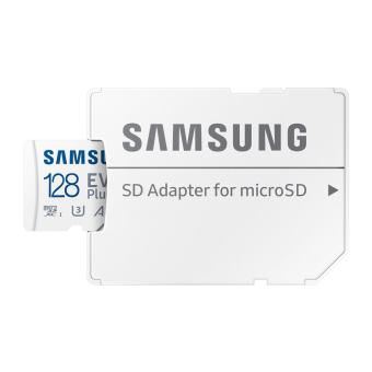 Samsung EVO Plus micro SDXC 128GB UHS-I U3, Class 10 + SD adaptér