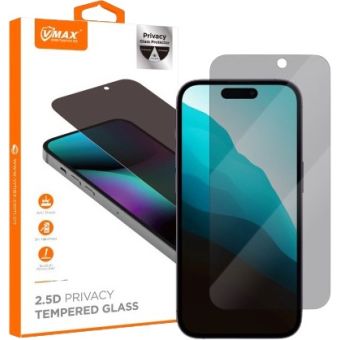 Vmax tempered glass 0.33mm 2,5D high clear privacy glass Apple iPhone 16