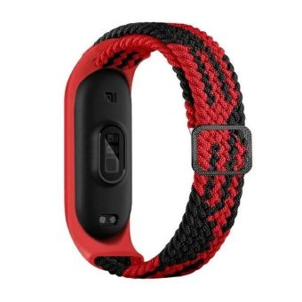 Beline remienok na Xiaomi Mi Band 9/8 Nylon Čierno-červený