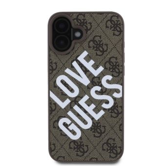 Guess PU Leather 4G Big Love Logo MagSafe Apple iPhone 16 GUHMP16SP4PLGWW Brown