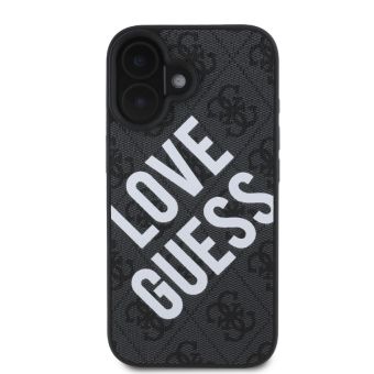 Guess PU Leather 4G Big Love Logo MagSafe Apple iPhone 16 GUHMP16SP4PLGWK Black