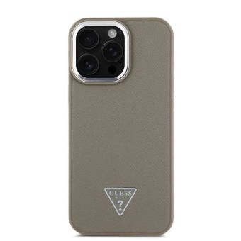 Guess PU Grained Triangle Logo Apple iPhone 16 Pro Max GUHMP16XPGTSPSW Brown