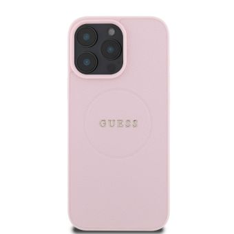 Guess PU Grained Classic Logo MagSafe Apple iPhone 16 Pro GUHMP16LPGHSMMP Pink