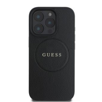 Guess PU Grained Classic Logo MagSafe Apple iPhone 16 Pro Max GUHMP16XPGHSMMK Black