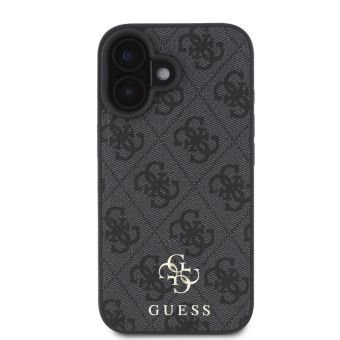 Guess PU 4G Small Metal Logo MagSafe Apple iPhone 16 GUHMP16SP4SM4MK Grey