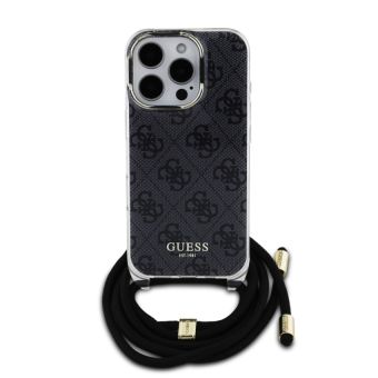 Guess IML 4G Printed Crossbody Apple iPhone 16 Pro Max GUHCP16XHC4SEK Black