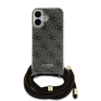 Guess IML 4G Printed Crossbody Apple iPhone 16 GUHCP16SHC4SEW Brown