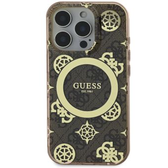 Guess IML 4G Peony MagSafe Apple iPhone 16 Pro Max GUHMP16XH4PYEEW Brown