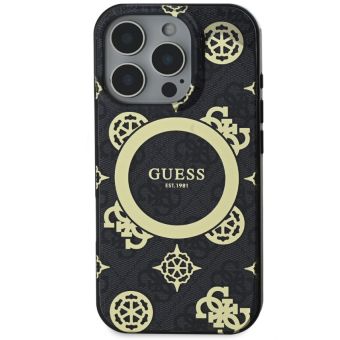 Guess IML 4G Peony MagSafe Apple iPhone 16 Pro Max GUHMP16XH4PYEEK Black