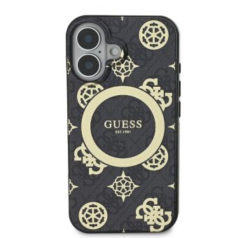 Guess IML 4G Peony MagSafe Apple iPhone 16 GUHMP16SH4PYEEK Black