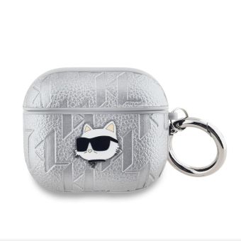 Karl Lagerfeld PU Embossed Choupette Head Apple AirPods Pro 2 KLA3PGCHPS Silver