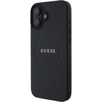 Guess PU Grained Classic Logo MagSafe Apple iPhone 16 Plus GUHMP16MPGHSMMK Black