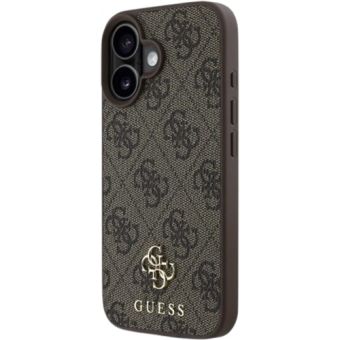 Guess PU 4G Small Metal Logo MagSafe Apple iPhone 16 GUHMP16SP4SM4MW Brown