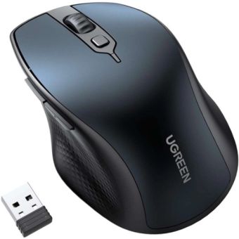 Ugreen MU101, ergonomická bezdrôtová myš, Bluetooth 2.4 GHz, modrá