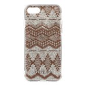 GUHCP7TGTA Guess Ethnic Chic Tribal 3D TPU Pouzdro Taupe pro iPhone 7/8 