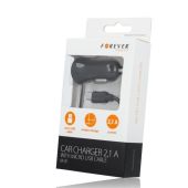 Auto nabíjačka Forever micro USB 2,1A M01 čierna